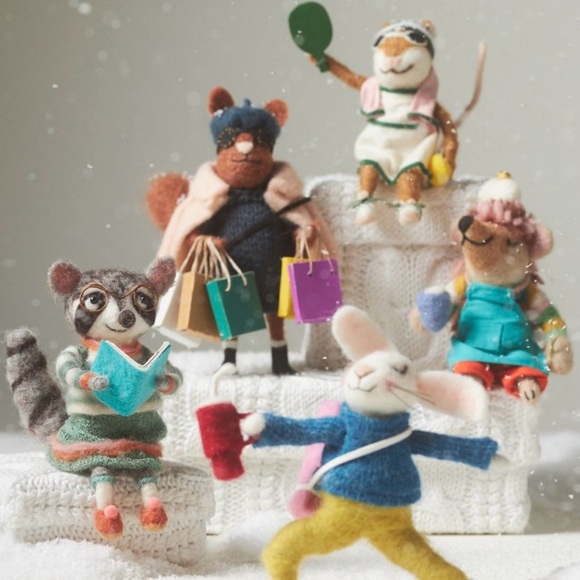 Anthropologie Hobbie Handmade Felt Ornaments Teachers NWT - Picture 3 of 11